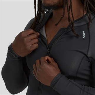 NRS Mens HydroSkin 1.5 sort Jacket lynlås